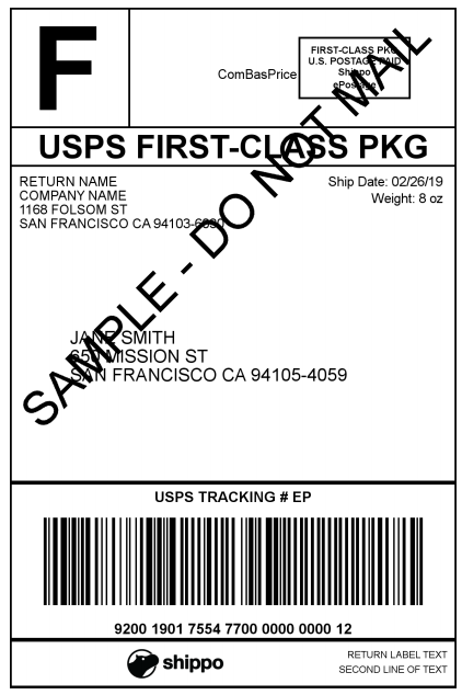 Usps Shipping Label Examples Shippo